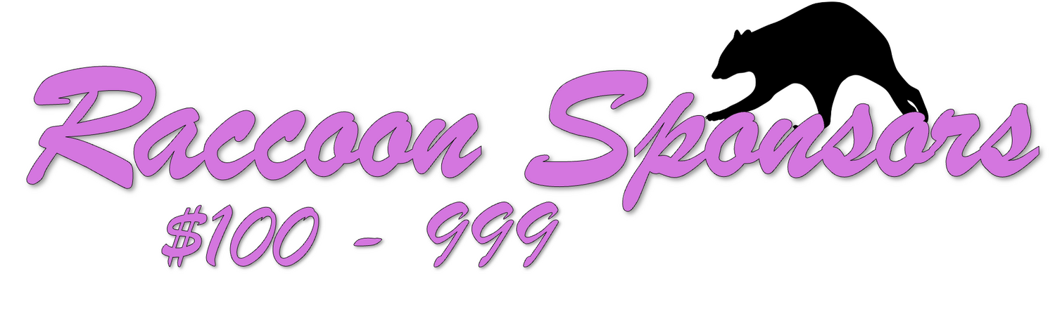 Raccoon sponsors: $100 to 999