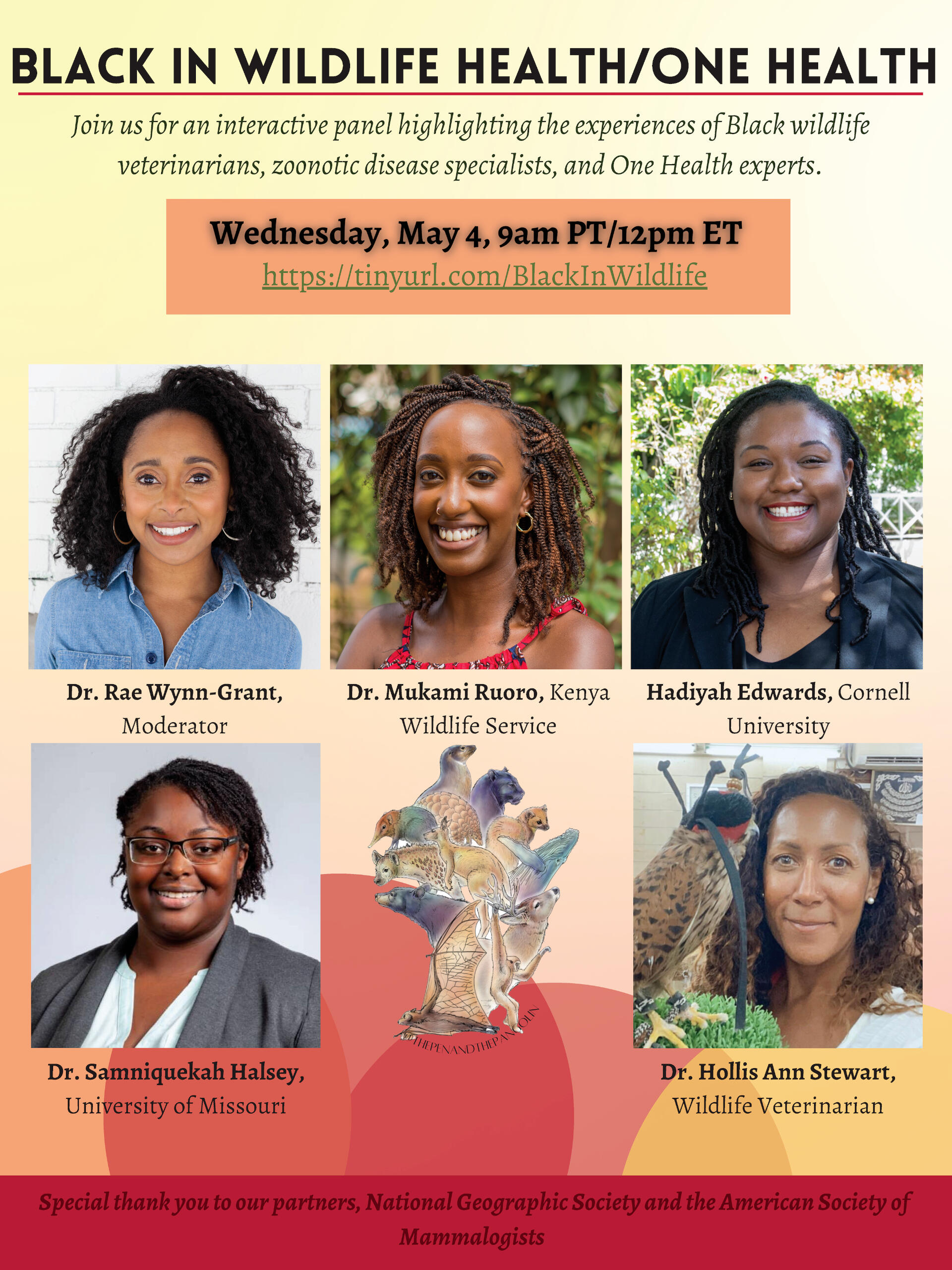 Image of 5 Black women, all wildlife health experts!